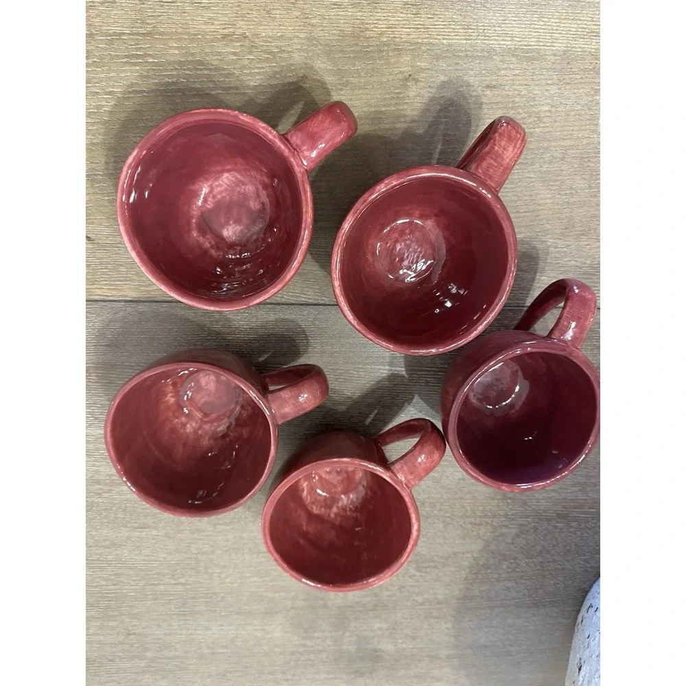 5- Pottery Barn Sausalito Terracotta Color Oversized Coffee/Tea‎  Cup 12oz
